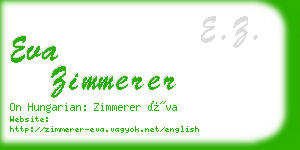 eva zimmerer business card